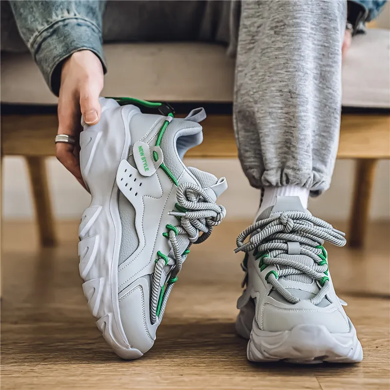 OFFER AITR Cushioning Slip Resistant Height Increasing Low Top Chunky Sneakers Men's-9