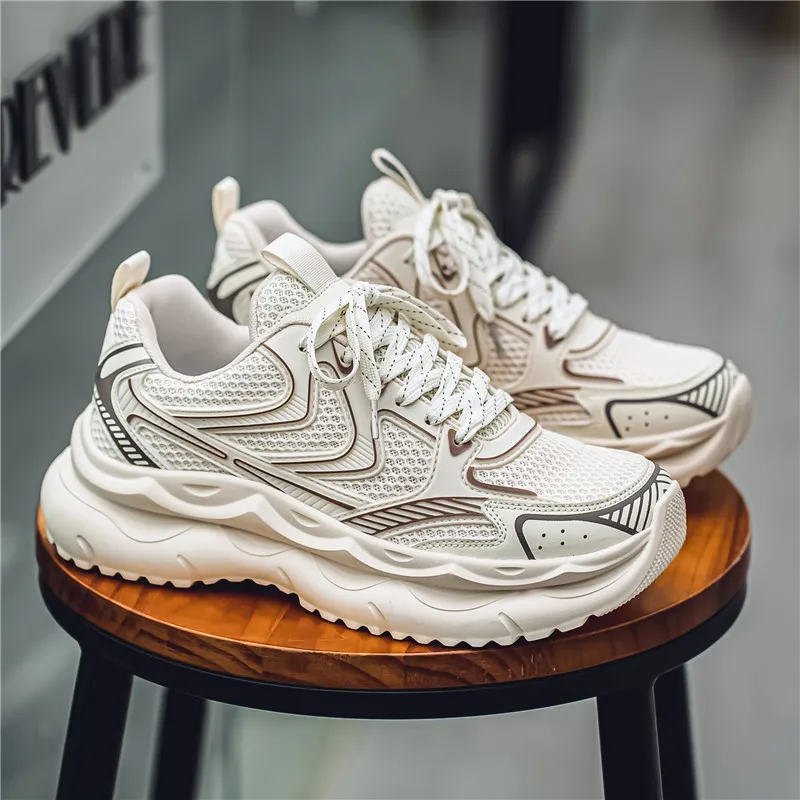 OFFER AITR Cushioning Slip Resistant Coverage Low Top Chunky Sneakers Men's-17