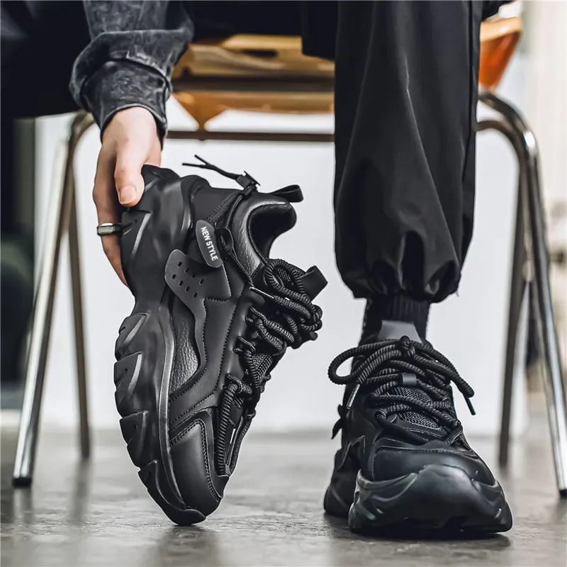 OFFER AITR Cushioning Slip Resistant Height Increasing Low Top Chunky Sneakers Men's-5