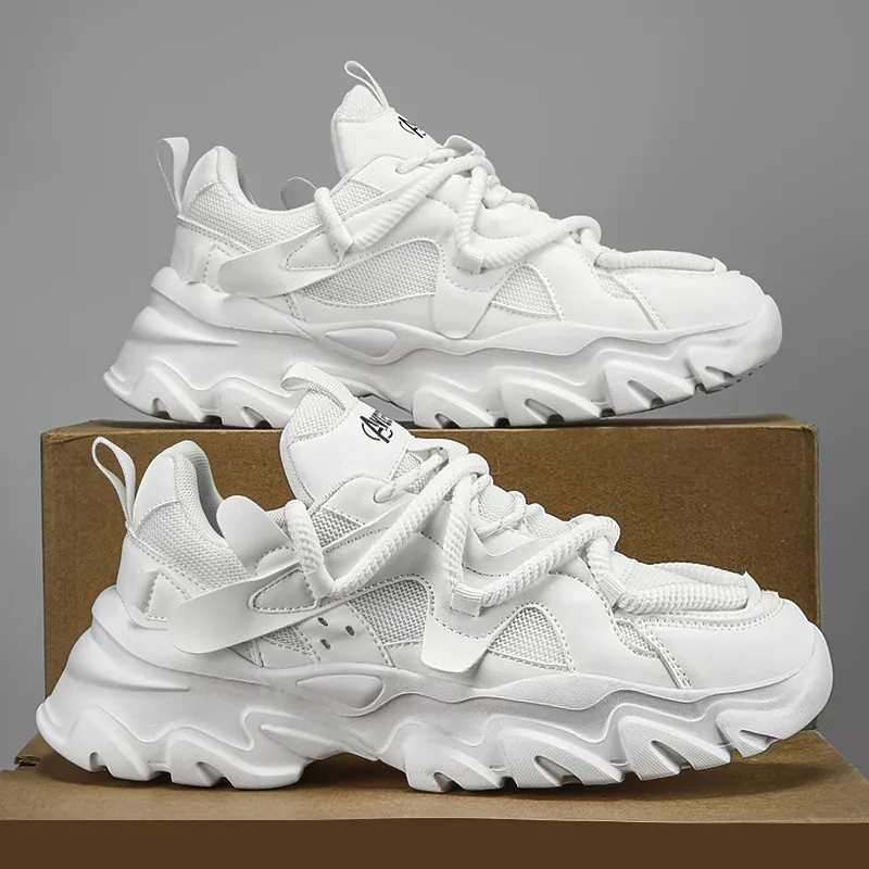 OFFER AITR Cushioning Slip Resistant Height Increasing Low Top Chunky Sneakers Men's-11