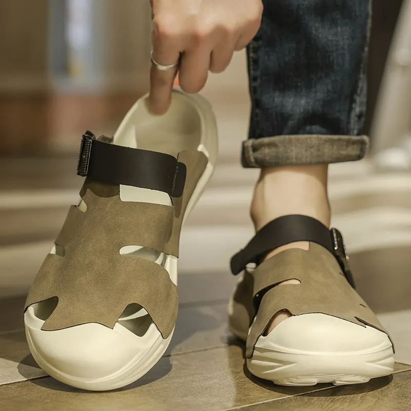 OFFER AITR Beach Sandals Men Black-11