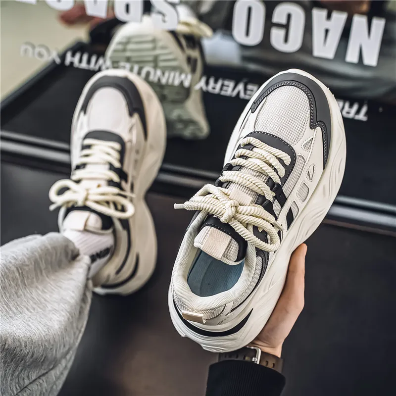 OFFER AITR Cushioning Slip Resistant Height Increasing Low Top Chunky Sneakers Men's-9