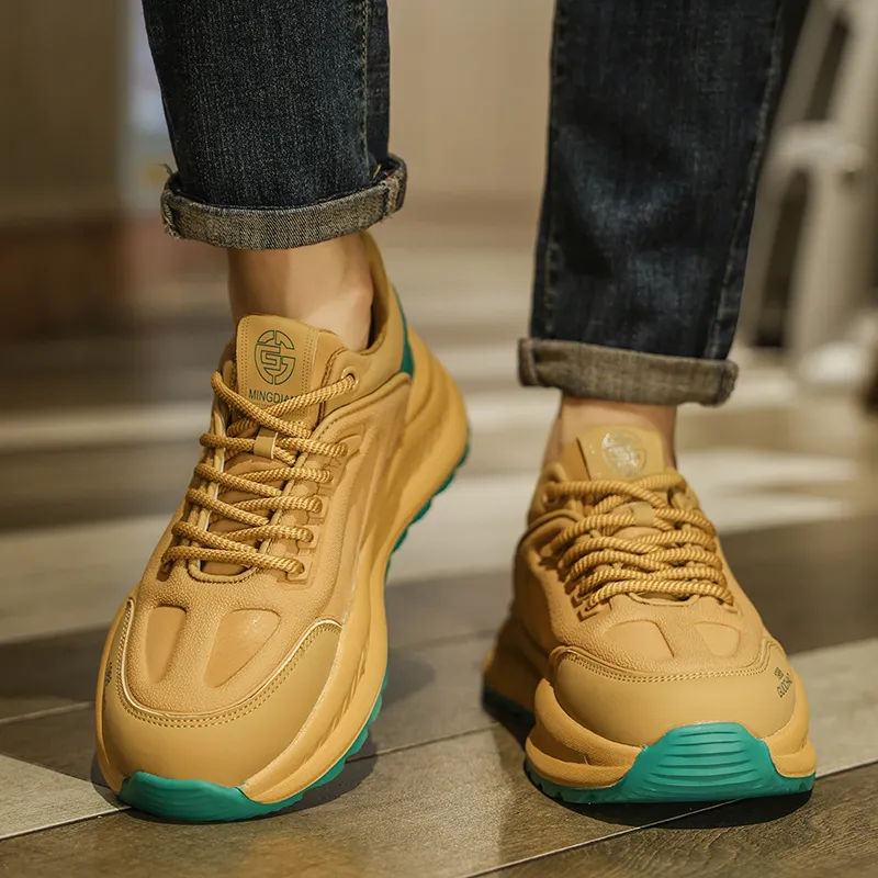 OFFER-AITR Anti-Slip And Wear-Resistant Breathable Low-Top Chunky Sneakers Men's-9