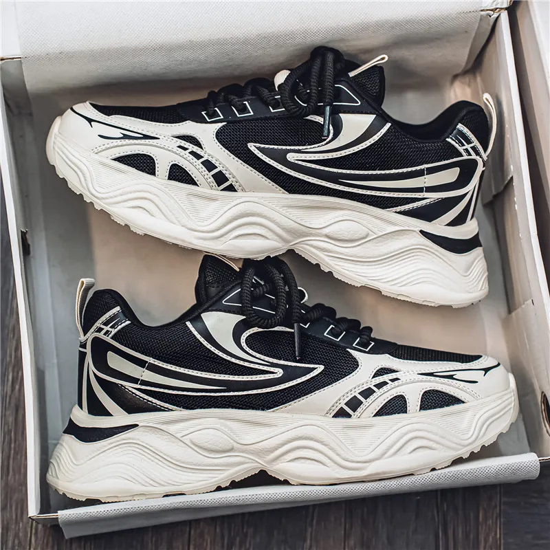 OFFER AITR Cushioning Slip Resistant Height Increasing Low Top Chunky Sneakers Men's-6