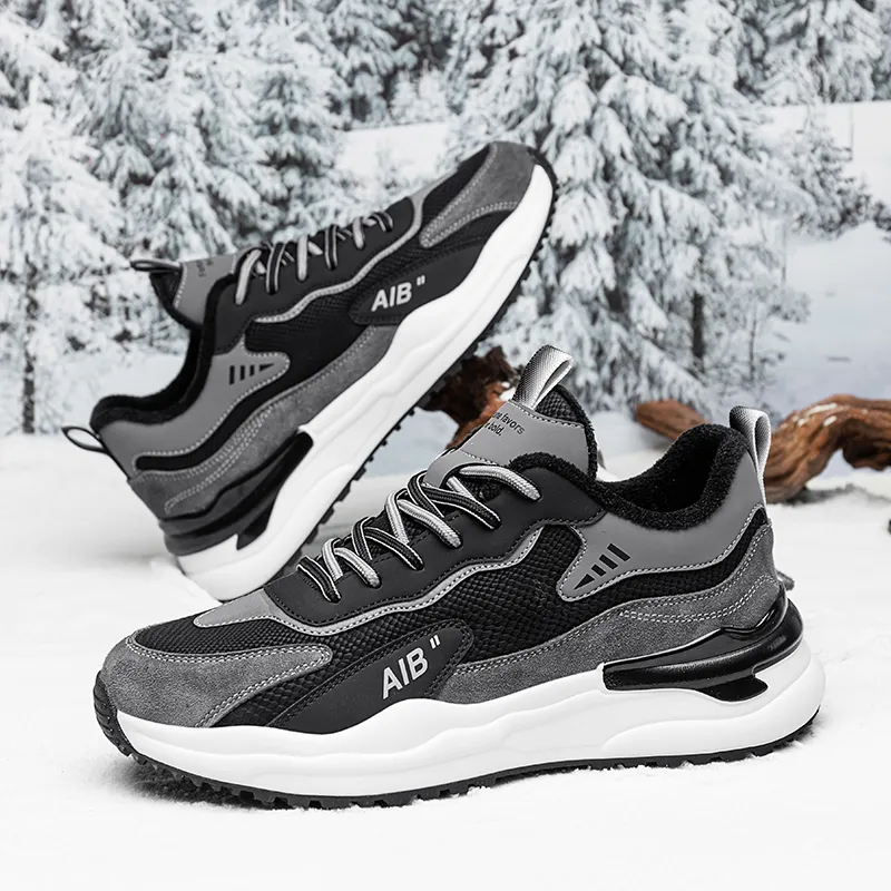 OFFER-AITR Warm Height Increasing Wear-Resistant Slip-Resistant Low-Top Casual Shoes Men's-47