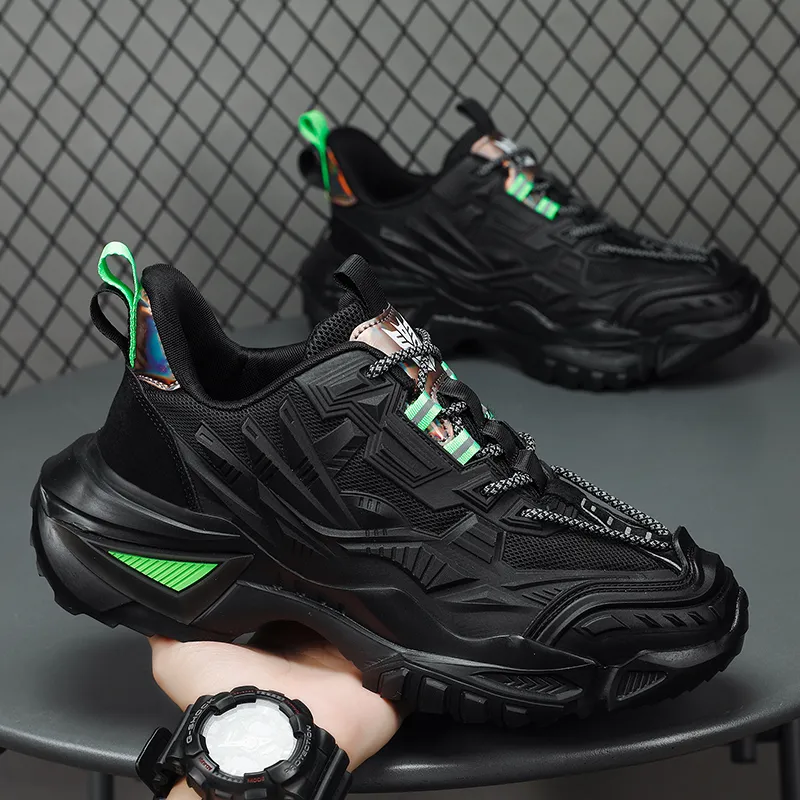 OFFER AITR Cushioning Slip Resistant Height Increasing Low Top Chunky Sneakers Unisex-2