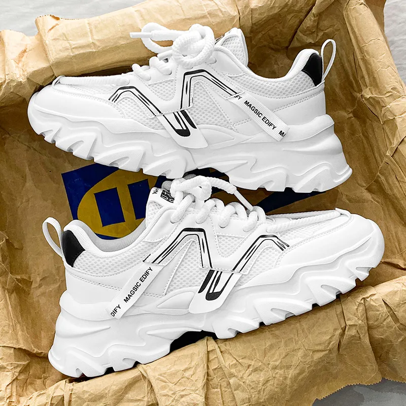 OFFER AITR Cushioning Lightweight Height Increasing Low Top Chunky Sneakers Men's-11