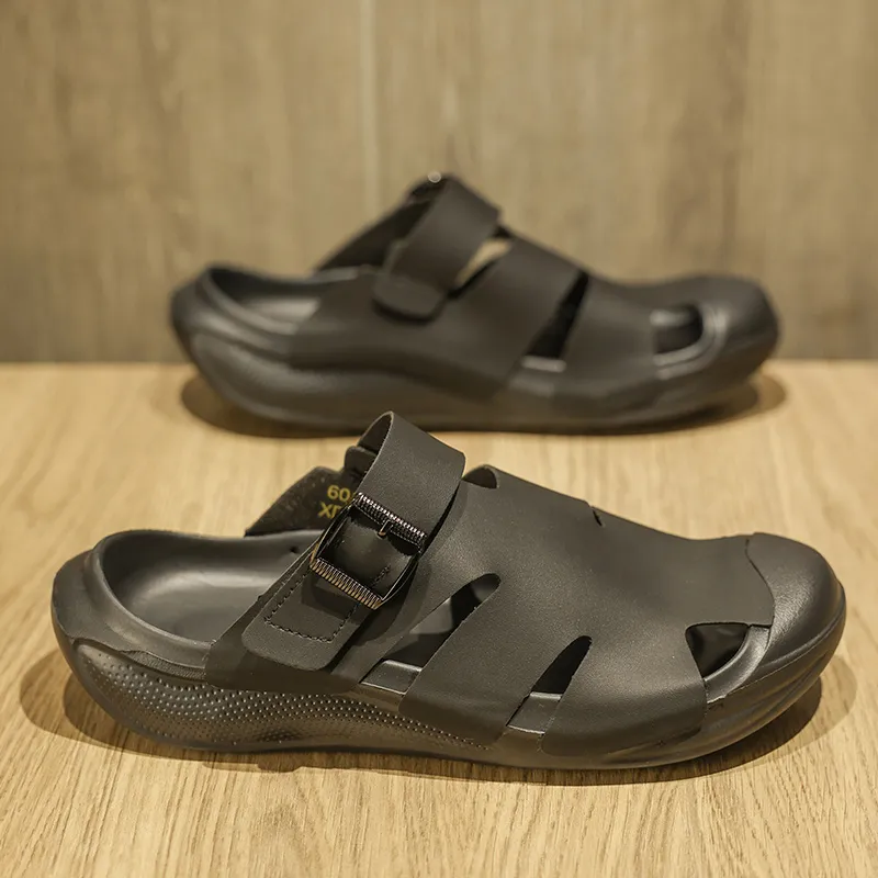 OFFER AITR Beach Sandals Men Black-5