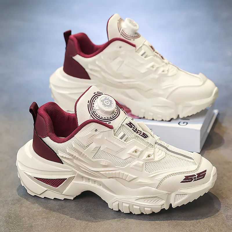 OFFER AITR Cushioning Slip Resistant Coverage Low Top Chunky Sneakers Men's-17