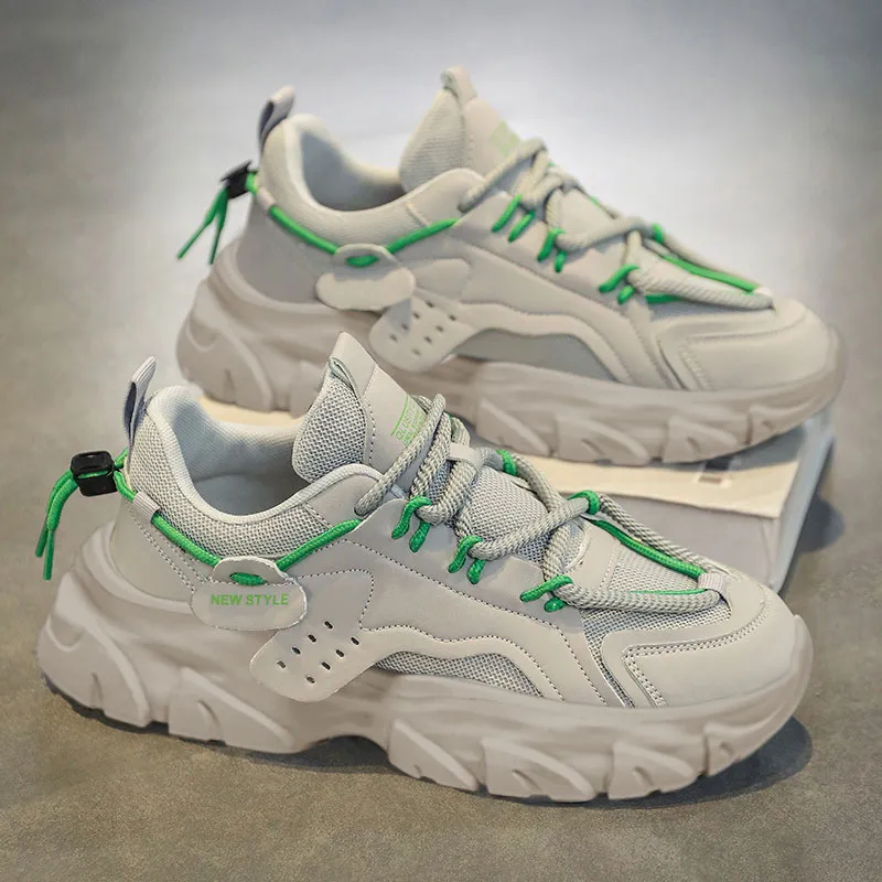 OFFER AITR Cushioning Slip Resistant Height Increasing Low Top Chunky Sneakers Men's-11