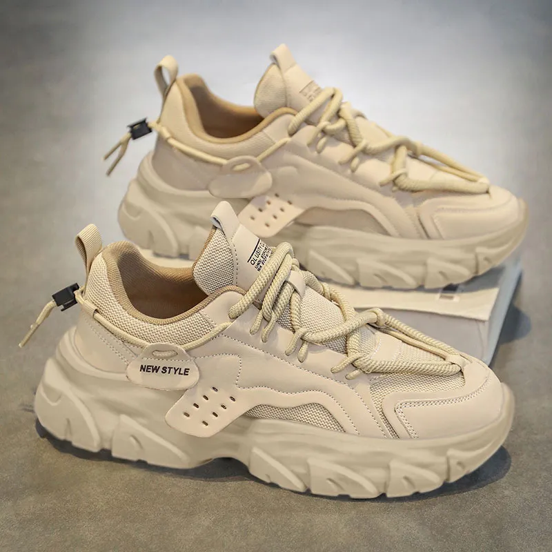 OFFER AITR Cushioning Slip Resistant Height Increasing Low Top Chunky Sneakers Men's-18