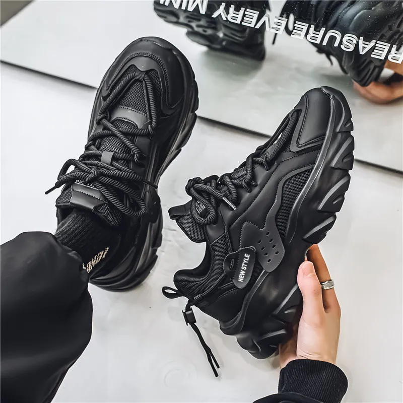 OFFER AITR Cushioning Slip Resistant Height Increasing Low Top Chunky Sneakers Men's-6