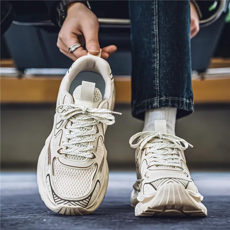 OFFER AITR Cushioning Slip Resistant Coverage Low Top Chunky Sneakers Men's-19