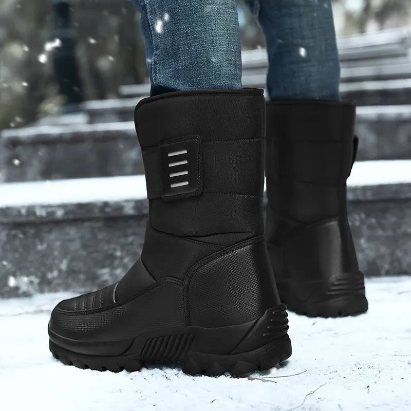 Yi Jiabao Warm Water Resistant And Wear Resistant Crew Outdoor Boots Men's Black-7