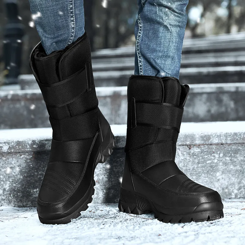 Yi Jiabao Warm Water Resistant And Wear Resistant Crew Outdoor Boots Men's Black-8