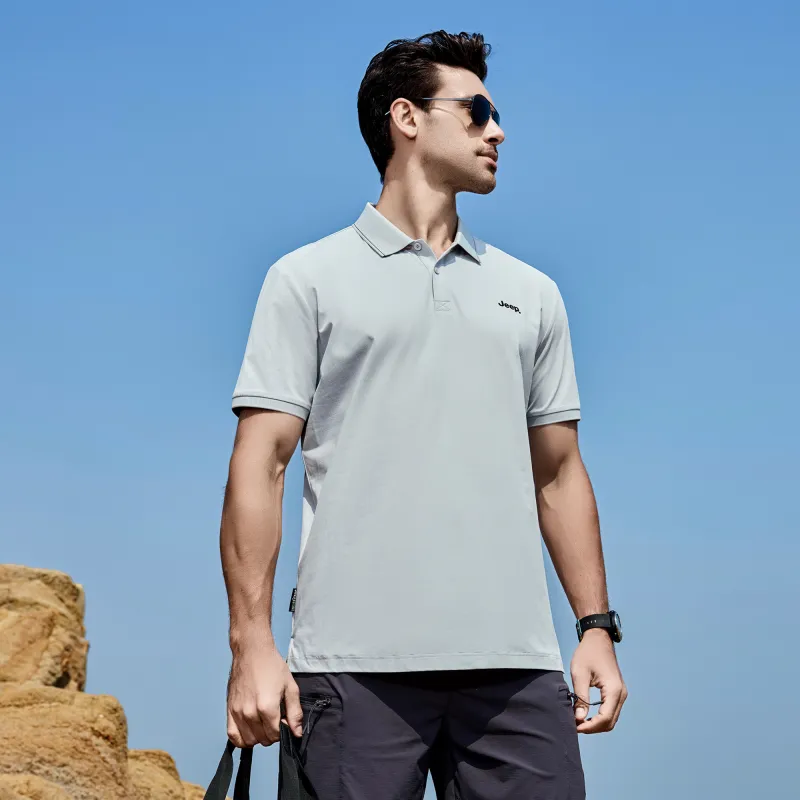 Jeep Polo Shirts Unisex Gray[Quick Dry Moisture Absorption 7A Antibacterial]-5