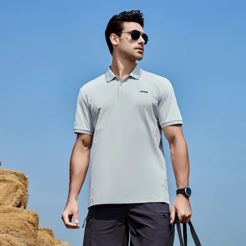 Jeep Polo Shirts Unisex Gray[Quick Dry Moisture Absorption 7A Antibacterial]-4