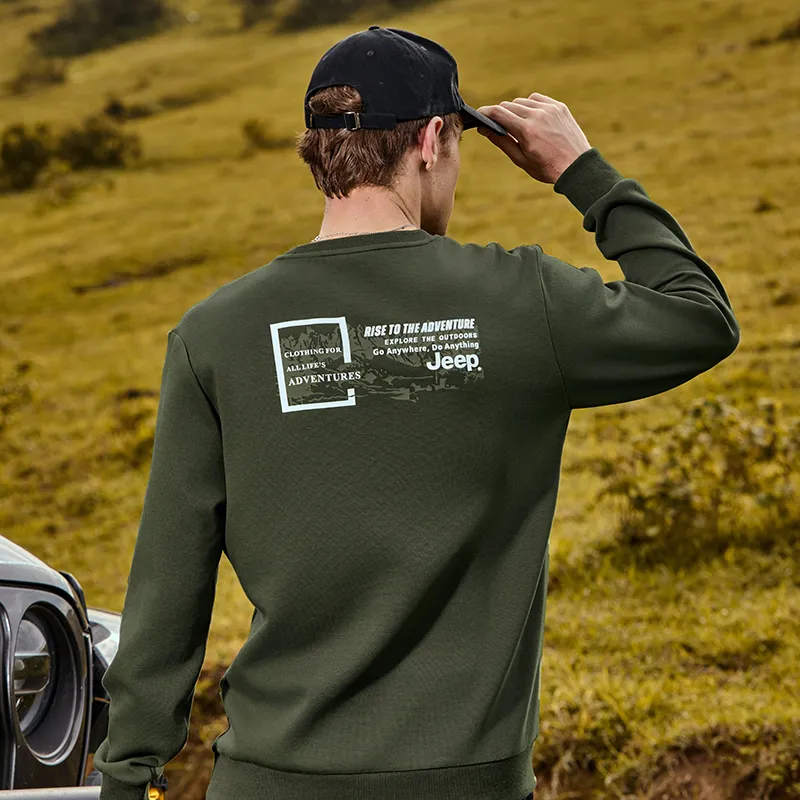 Jeep Sweatshirt Unisex Olive Green-2