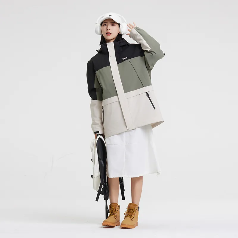 Jeep Water Resistant Windproof Breathable Wear Resistant Warm Anti Static Water Repellent Windbreaker Jacket Unisex-3