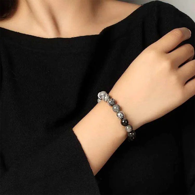 Tinessy Obsidian Bracelets Unisex-4