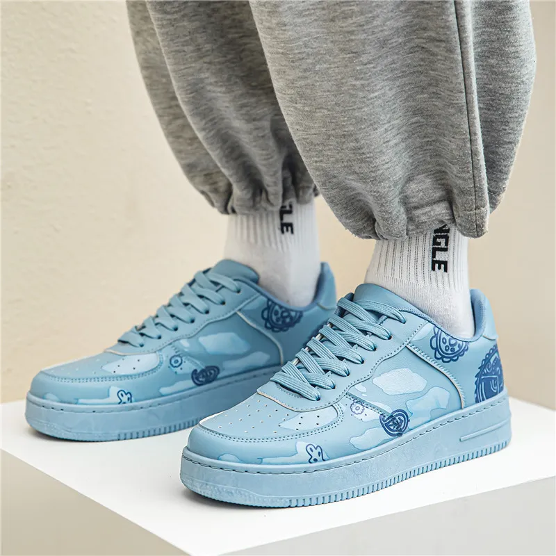 MOISE KEAN Non slip Lightweight Low Top Skateboard Shoes Men's-18
