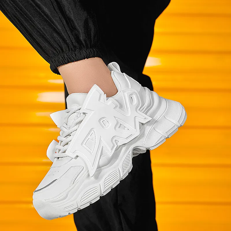 MOISE KEAN Height Increasing Wear-Resistant Slip-Resistant Low-Top Chunky Sneakers Men's-8
