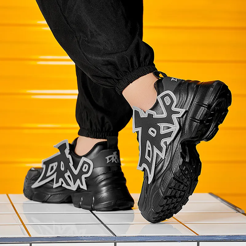 MOISE KEAN Height Increasing Wear-Resistant Slip-Resistant Low-Top Chunky Sneakers Men's-24