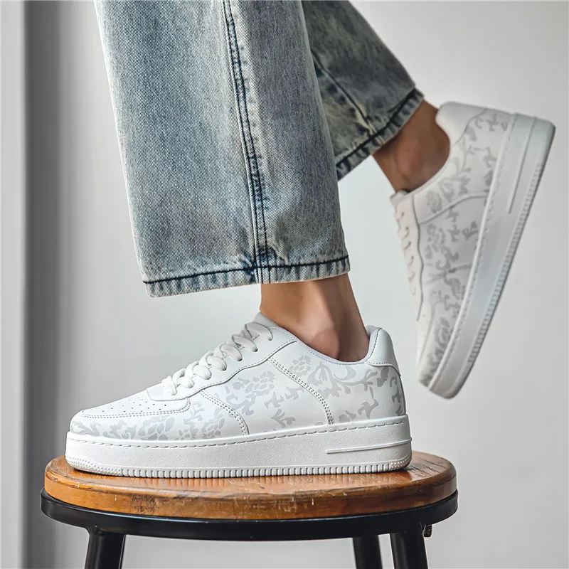 MOISE KEAN Non slip Lightweight Low Top Skateboard Shoes Men's-4
