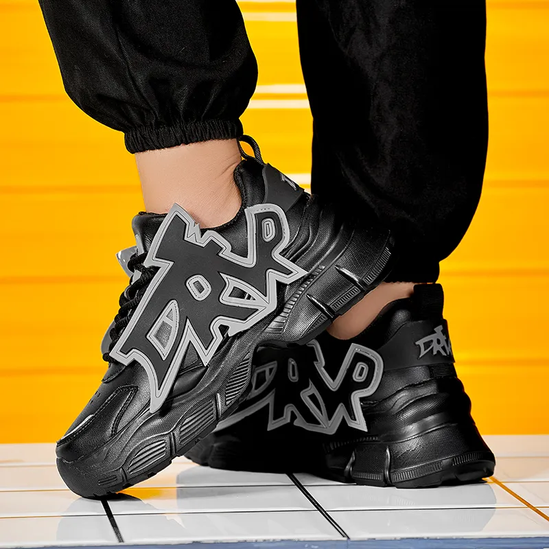 MOISE KEAN Height Increasing Wear-Resistant Slip-Resistant Low-Top Chunky Sneakers Men's-23