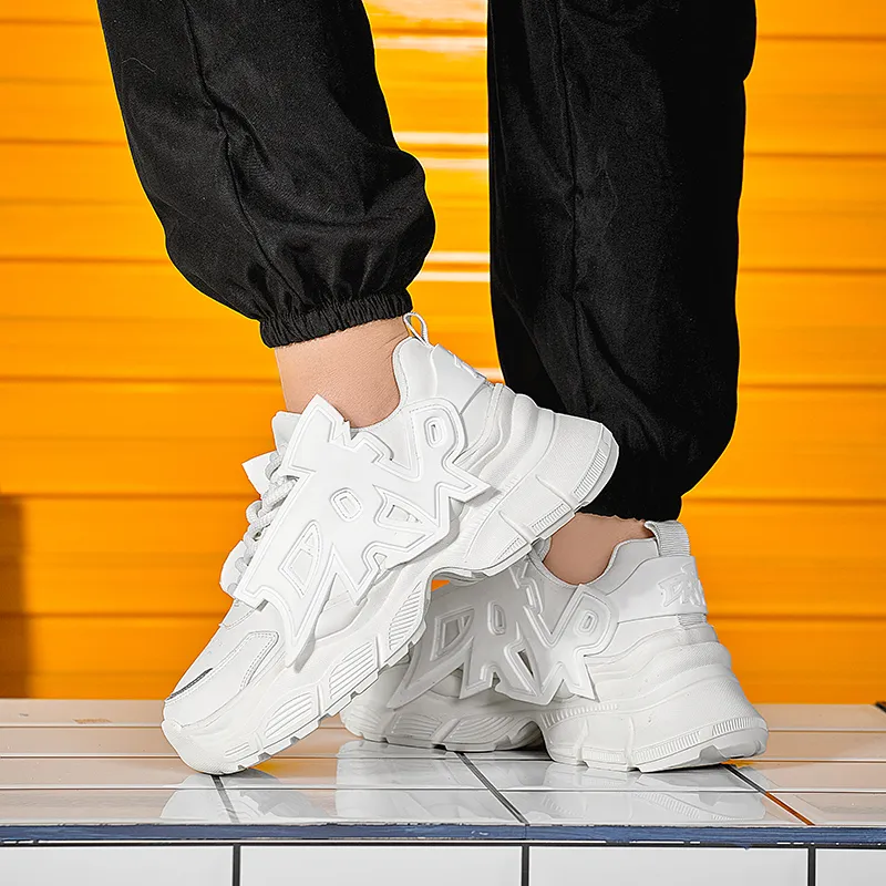 MOISE KEAN Height Increasing Wear-Resistant Slip-Resistant Low-Top Chunky Sneakers Men's-6