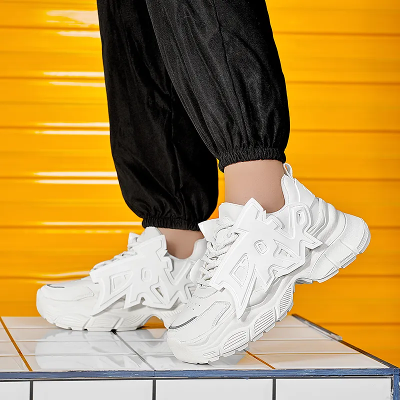 MOISE KEAN Height Increasing Wear-Resistant Slip-Resistant Low-Top Chunky Sneakers Men's-7