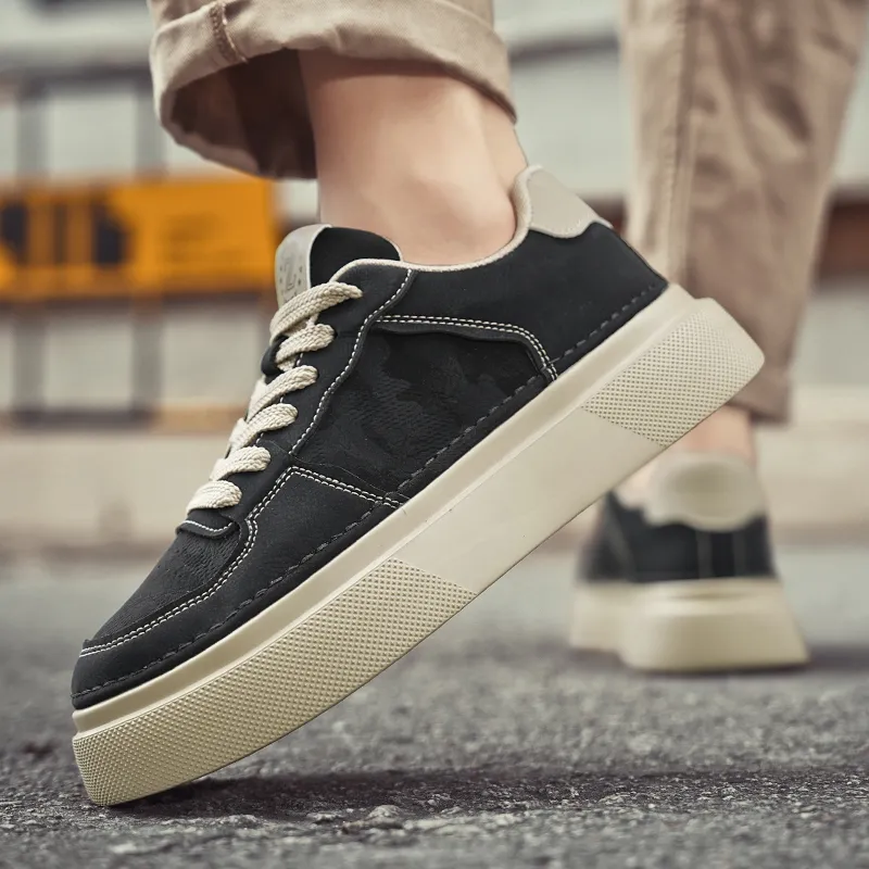 MOISE KEAN Slip-Resistant Cushioning Wear-Resistant Low-Top Skateboard Shoes Men's-4