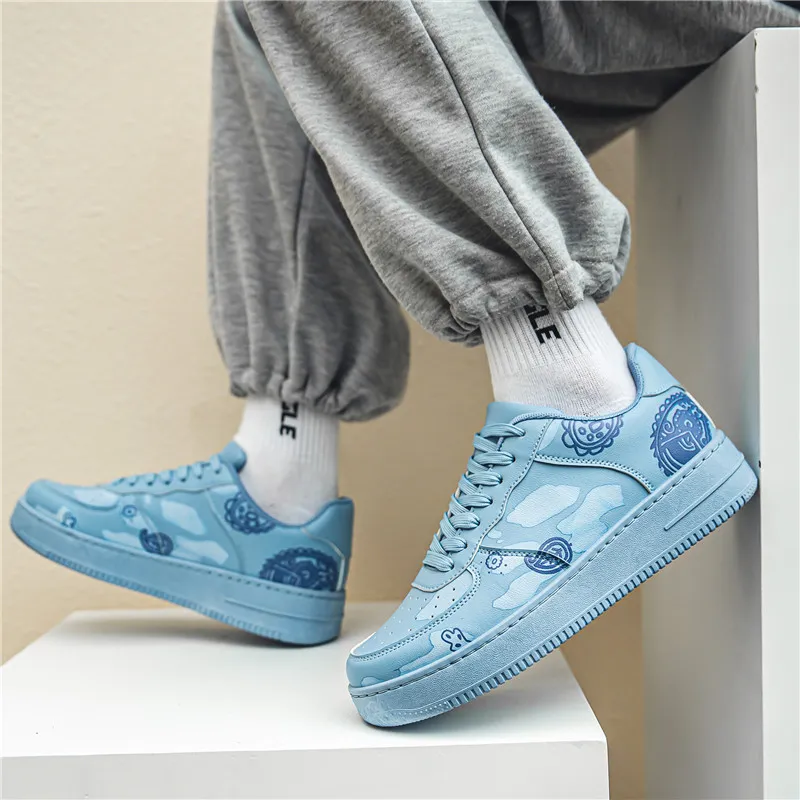 MOISE KEAN Non slip Lightweight Low Top Skateboard Shoes Men's-16
