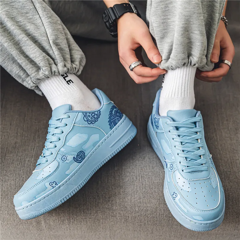 MOISE KEAN Non slip Lightweight Low Top Skateboard Shoes Men's-20