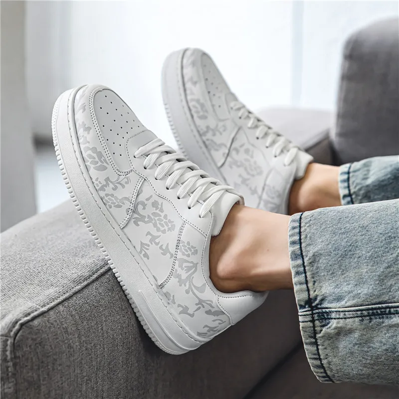 MOISE KEAN Non slip Lightweight Low Top Skateboard Shoes Men's-5
