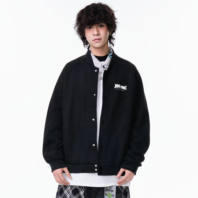 XIDELONG Jackets Coats Unisex Gray-13