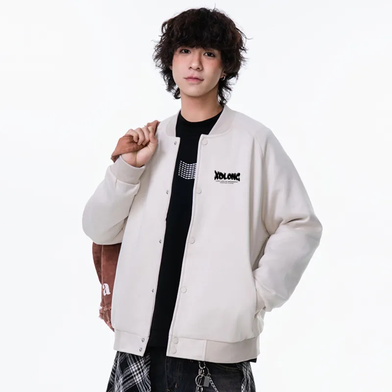 XIDELONG Jackets Coats Unisex Gray-17