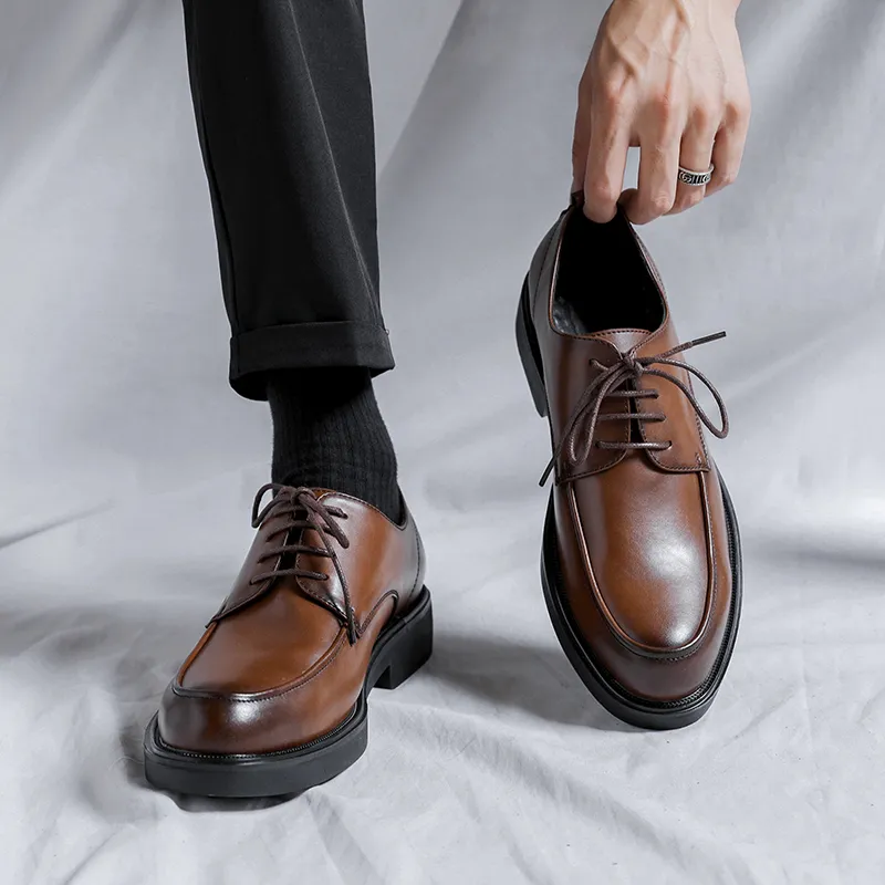 ZUWUDONG Dress Shoes Men Low Top Black, Brown-30