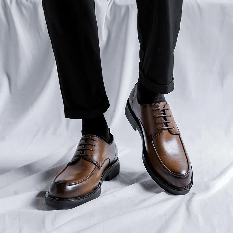 ZUWUDONG Dress Shoes Men Low Top Black, Brown-23