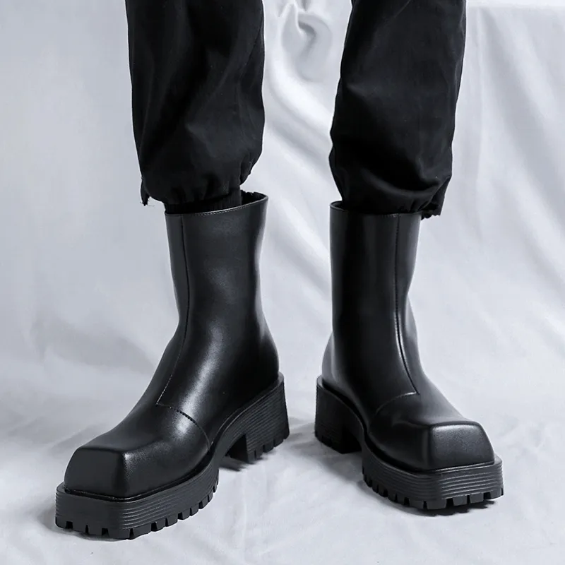 ZUWUDONG Ankle Boots Men's Black-8