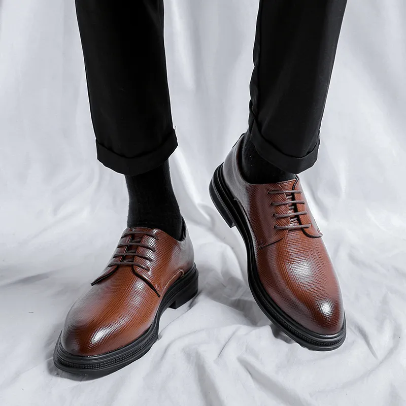 ZUWUDONG Dress Shoes Men Low Top Black, Brown-19
