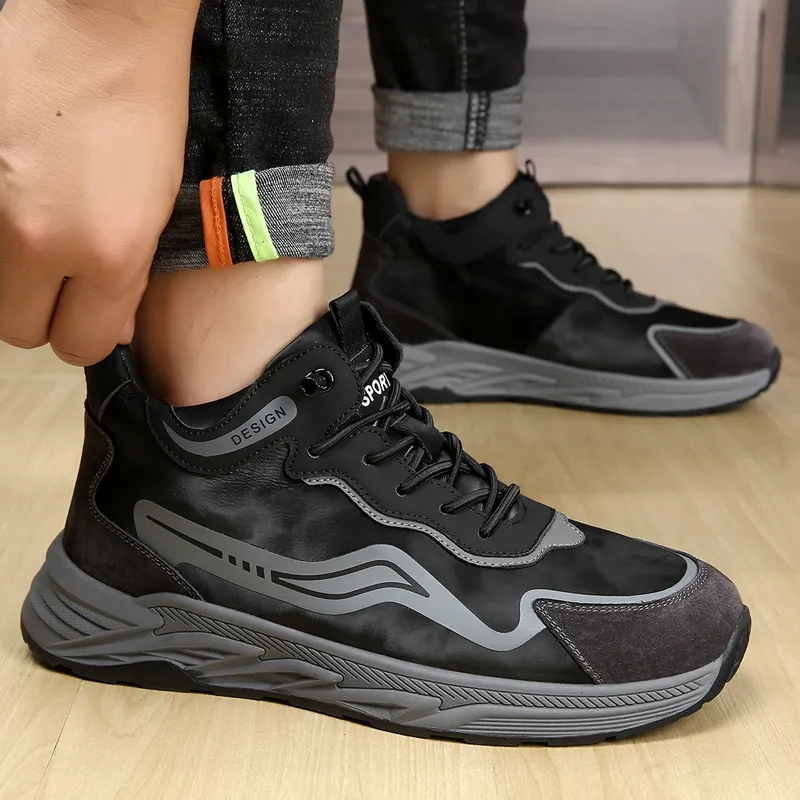 ZUWUDONG Mid Top Casual Shoes Men's Black-5