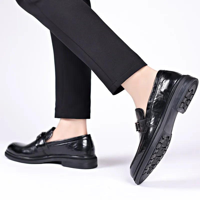 ZUWUDONG Loafers Men Low Top Black-8
