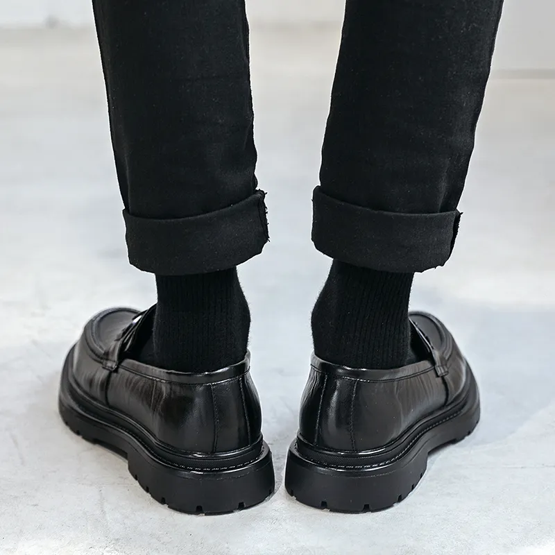 ZUWUDONG Loafers 3cm Men's Black-6