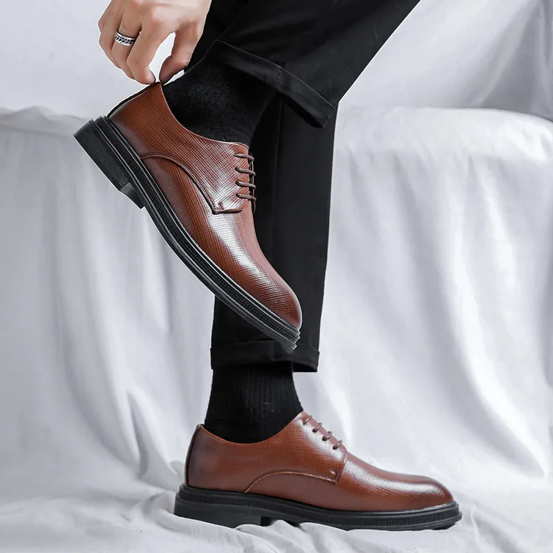ZUWUDONG Dress Shoes Men Low Top Black, Brown-22