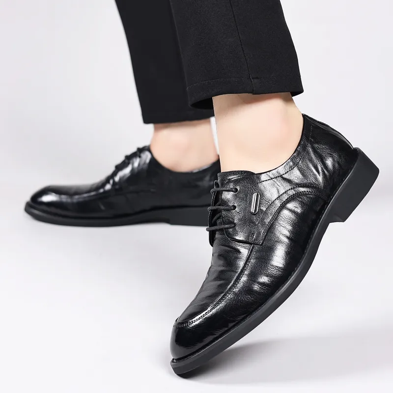 ZUWUDONG Dress Shoes Men Low Top Black-6