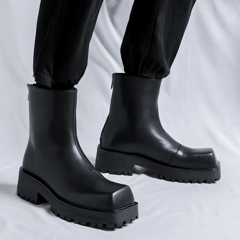 ZUWUDONG Ankle Boots Men's Black-9