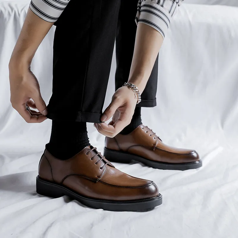 ZUWUDONG Dress Shoes Men Low Top Black, Brown-24