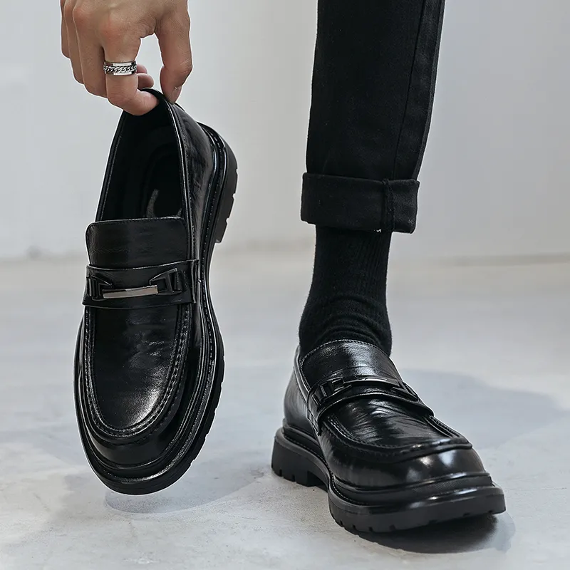 ZUWUDONG Loafers 3cm Men's Black-1
