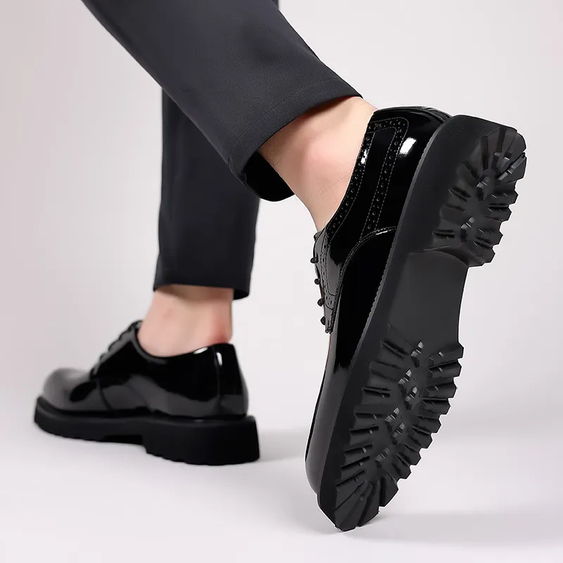 ZUWUDONG Dress Shoes Men Low Top Black/Brown-3